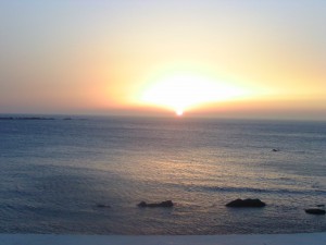 Sunset in Playa Blanca, Tangier, Morocco