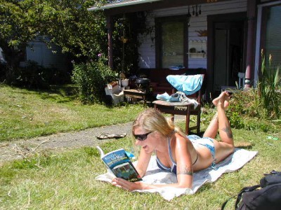 reading books by Vago Chris Damitio