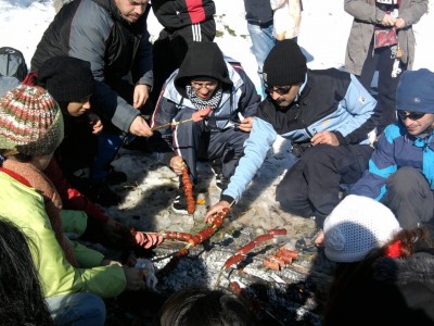 Turkish Weenie Roast Snow Hike Bozcoy