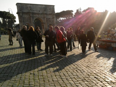 travelers in Rome