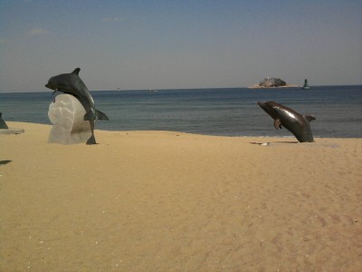 Sculptures on the Beach in South Korea