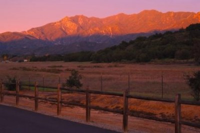 Sunrise Ojai Credit MichaelMcFaddenweb Ojai is one of the few places in the world where a rare and wondrous pink tinted sunset occurs (photo credit Michael McFadden)