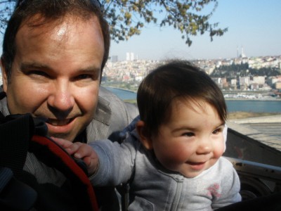 Dad and daughter in Istanbul