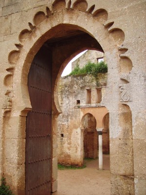 Entering the Chellah in Rabat, Morocco