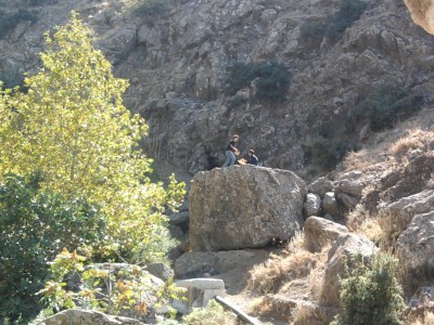 Kids playing in Sypil Mountain