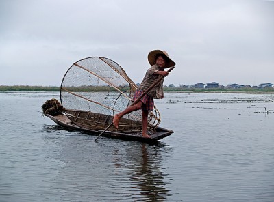 Fisherman on Inle Lake, Myanmar