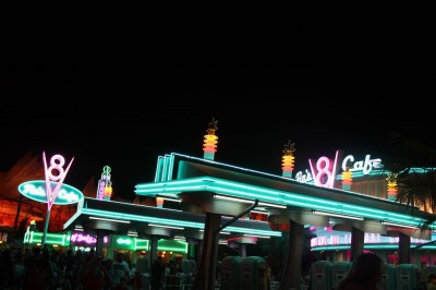Neon at Disneyland Carsland