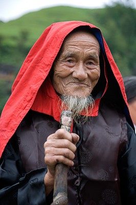 Yao Elder in China Welcoming Ceremony Ping An, China Yao