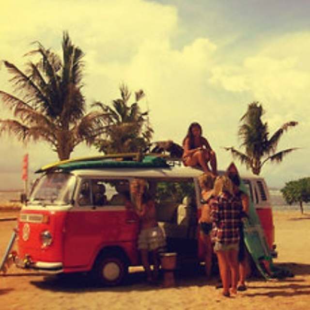 Maui hippie surfers