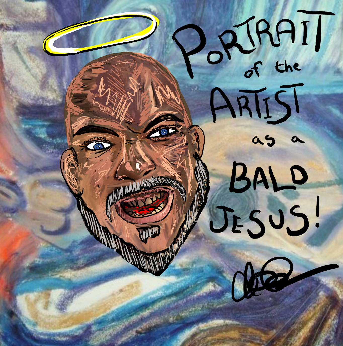 Portrait of the Artist as a Bald Jesus
